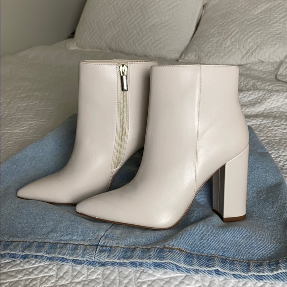 White Heeled Booties!